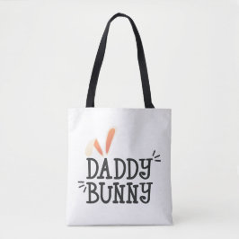 Enkel pappa Bunny Påsk Typografi | Tote Bag Tygkasse
