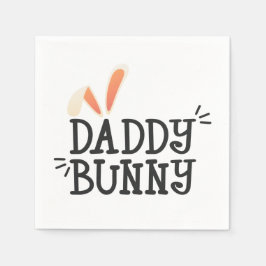 Enkel pappa Bunny Påsk Typograph | Pappersservett