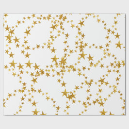 Enkel Papper för Guld och vitstjärnor Presentpapper