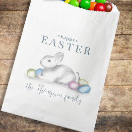 Enkel Pastel Glad påsk Bunny Typography