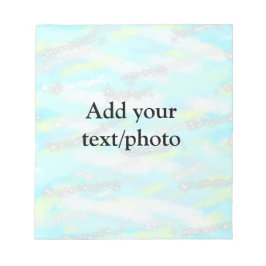 Enkel pastel glitter färgstark lägger till textfot anteckningsblock