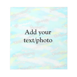 Enkel pastel glitter färgstark lägger till textfot anteckningsblock