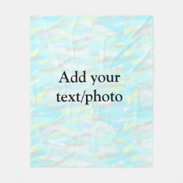 Enkel pastel glitter färgstark lägger till textfot fleecefilt