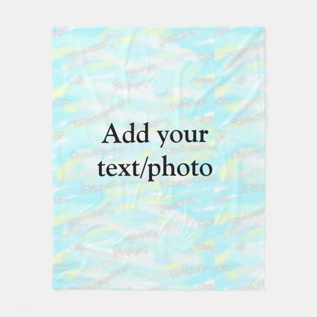 Enkel pastel glitter färgstark lägger till textfot fleecefilt (Framsidan)