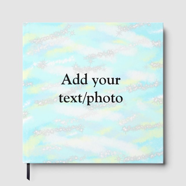 Enkel pastel glitter färgstark lägger till textfot gästböcker (Framsida)