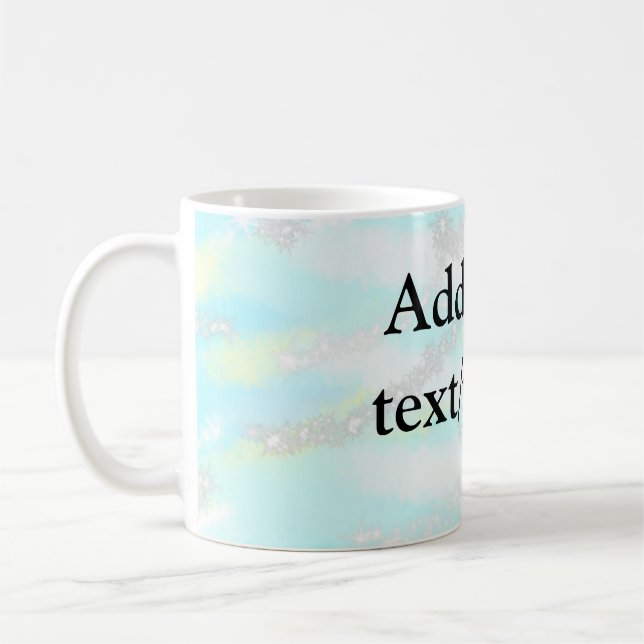 Enkel pastel glitter färgstark lägger till textfot kaffemugg (Vänster)
