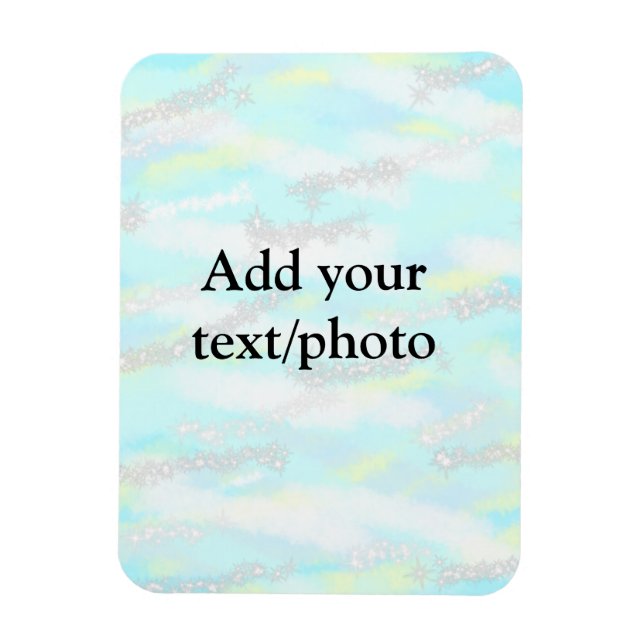 Enkel pastel glitter färgstark lägger till textfot magnet (Vertikal)