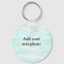 Enkel pastel glitter färgstark lägger till textfot nyckelring