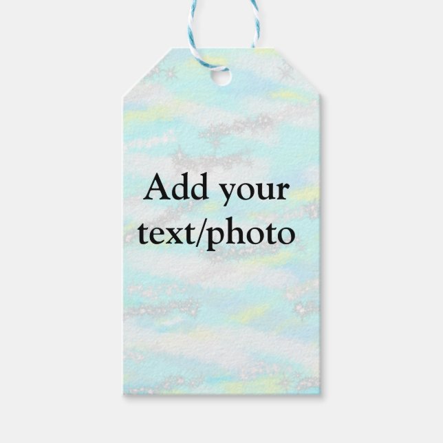 Enkel pastel glitter färgstark lägger till textfot presentetikett (Framsidan)