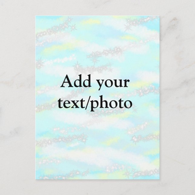 Enkel pastel glitter färgstark lägger till textfot vykort (Framsida)