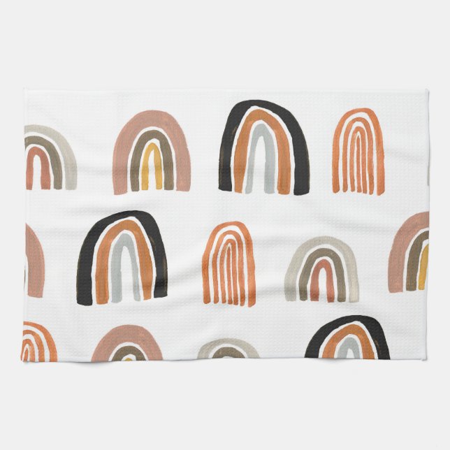 Enkel Pastel Rainbow Kids Stil Kökshandduk (Horisontell)