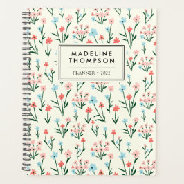 Enkel Pastel Rosa Blåa blommor Mönster