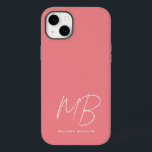 Enkel Pastel Rosa-minimalistisk två Monogram Namn<br><div class="desc">Enkel Pastel Rosa Minimalist Två Monogram Namn-perfekt som gåva till en flickvän,  medarbetare,  chef,  konsult,  professionell eller affärsman.</div>