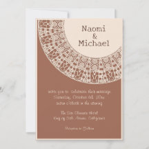 Enkel Pastel Terracotta med Snöre Bröllop