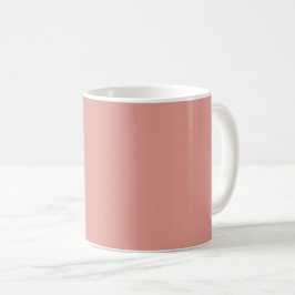 Enkel pastell flamingo rosa färg kaffemugg