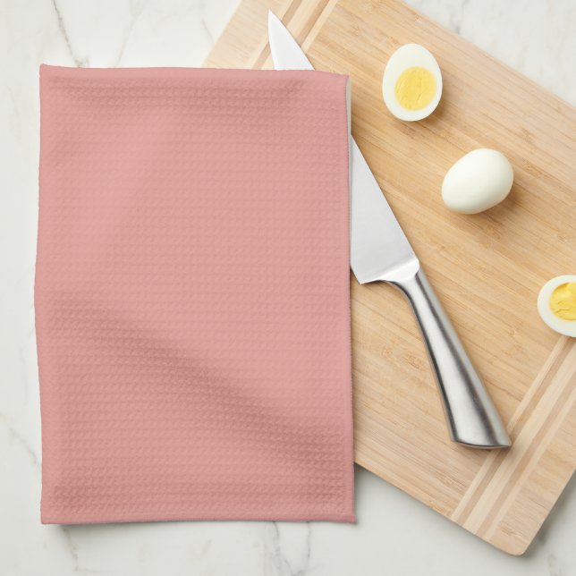 Enkel pastell flamingo rosa färg kökshandduk (Vikt i Fjärdedel)
