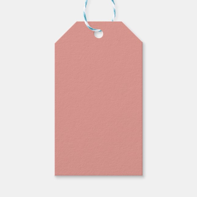 Enkel pastell flamingo rosa färg presentetikett (Framsidan)