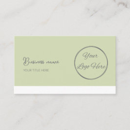 Enkel pastellgrönt QR-kod feminin Visitkort