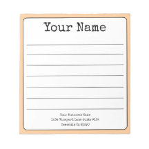 Enkel Peach Retro Lägg till Ditt Namn Linjerad