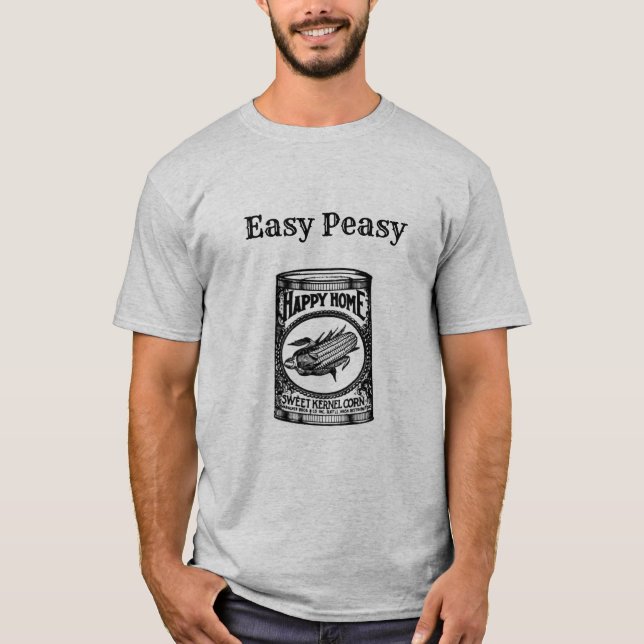 Enkel peasy"Can of Maj" T Shirt (Framsida)