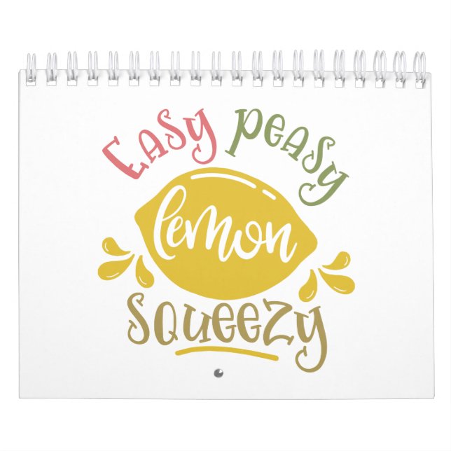 Enkel Peasy Lemon Squeezy Lemon Inspierat Kalender (Omslag)