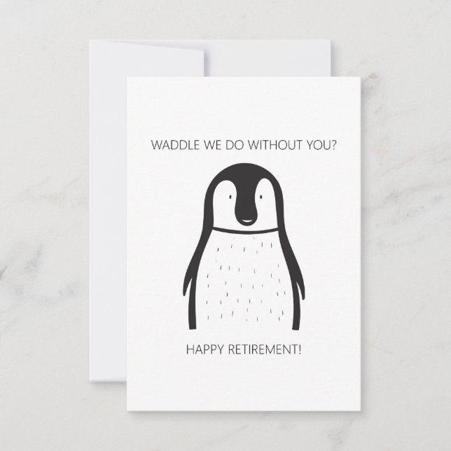Enkel "Penguin" Pension Kort (Framsida)