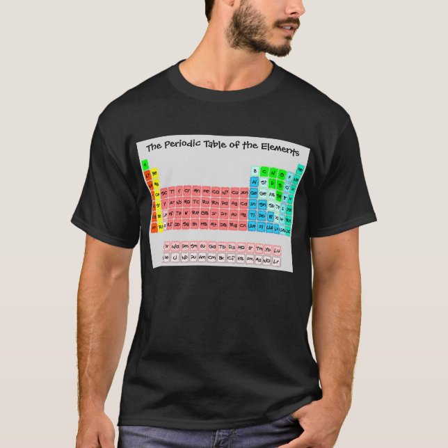 Enkel periodisk tabell (handskriven stil) t shirt (Framsida)