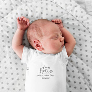 Enkel Personlig Baby Bodykostym T Shirt