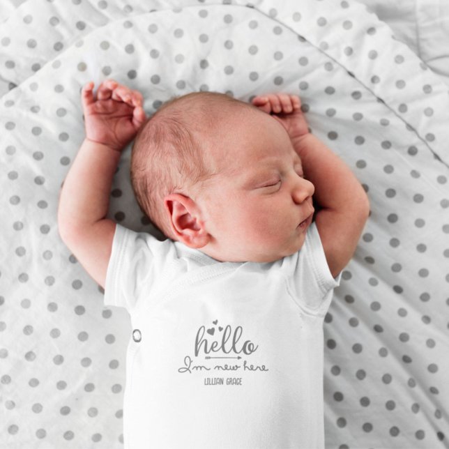 Enkel Personlig Baby Bodykostym T Shirt (Simple Personalized Baby Bodysuit
)