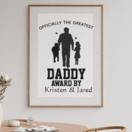 Enkel personlig bästa pappa fars dag  poster