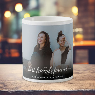 Enkel personlig bild på bästa vänner för evigt kaffemugg