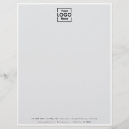 Enkel Personlig - Business Logotyp White Grått Brevhuvud