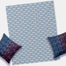 Enkel Personlig Dusty Blue Upprepande Namn