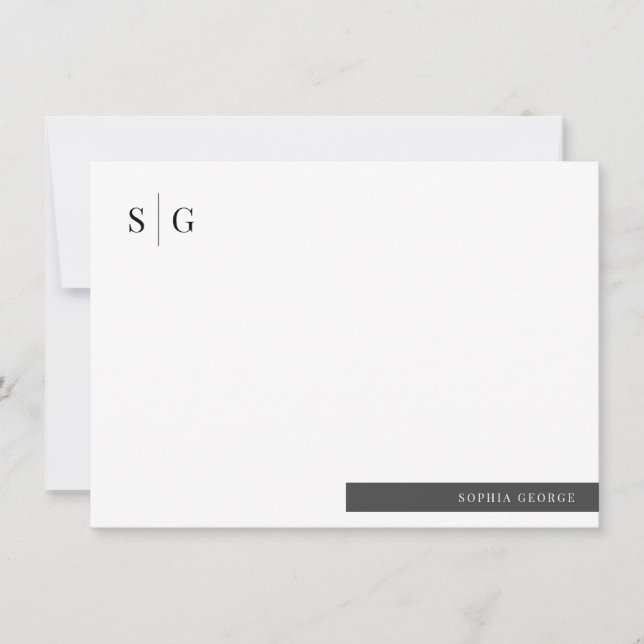 Enkel Personlig för grundläggande Namn Anteckningskort (Framsida)