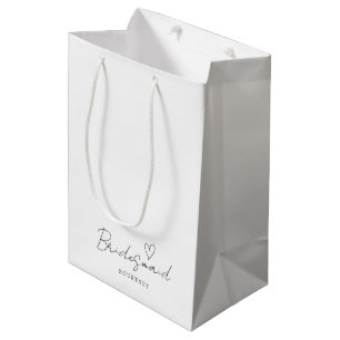 Enkel Personlig för Neutralt Bridesmaid Gift Bag
