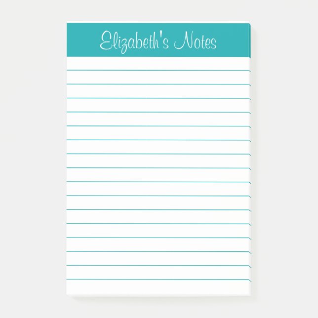 Enkel Personlig för skalad Elegant Post-it Block (Framsida)