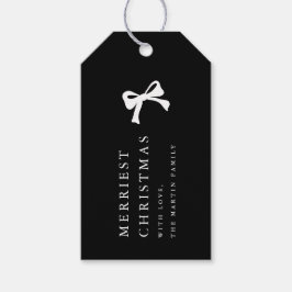 Enkel Personlig för svart och vitt julfack Presentetikett