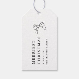 Enkel Personlig för svart och vitt julfack Presentetikett