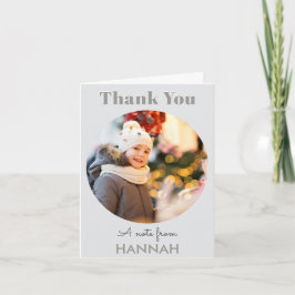 Enkel Personlig Fotnamn Jul Tack Anteckningskort
