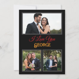 Enkel Personlig Foto Valentines day Julkort