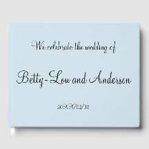 Enkel Personlig Giftermål Guestbook