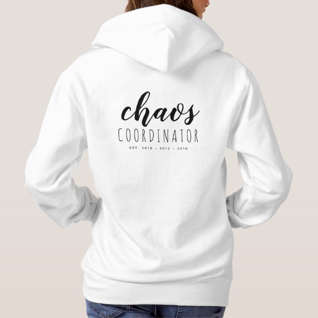 Enkel Personlig Hoodie för Mamma | Svart T Shirt (Baksida)