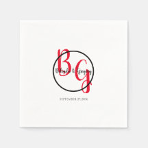 Enkel Personlig Initialer Bröllop