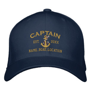 Enkel Personlig kapten Nautical Rope Anchor Broderad Keps