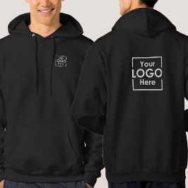 Enkel Personlig, Logotyp, svart fram och tillbaka Hoodie