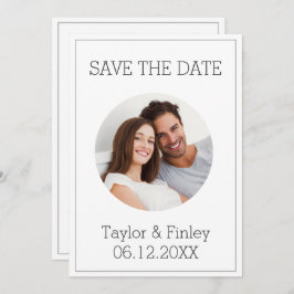 Enkel Personlig med minimal Elegant Foto Bröllop Inbjudningar