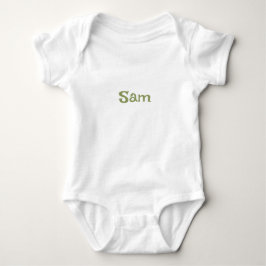 Enkel personlig mossa grön namn t shirt
