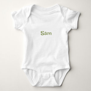 Enkel personlig mossa grön namn t shirt
