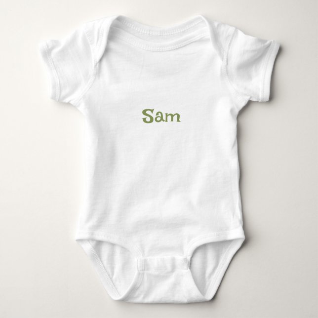 Enkel personlig mossa grön namn t shirt (Framsida)