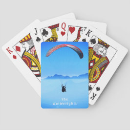 Enkel Personlig Paragliding Photo på Blå himmel Casinokort
